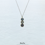 Pendentif trio rond en plaqué or 18 carats