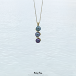 Pendentif trio vaguelé en or 18 carats