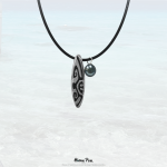 Collier planche de surf en argent
