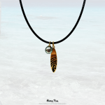Collier planche de surf dorée